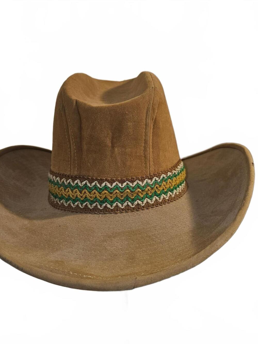 Tan Cowboy Hat with Zigzag Band